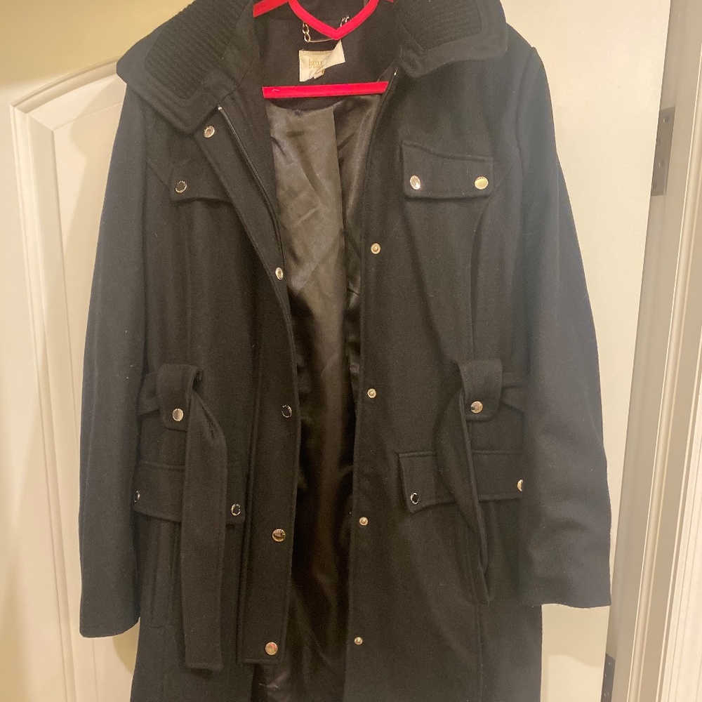 Belted wool coat